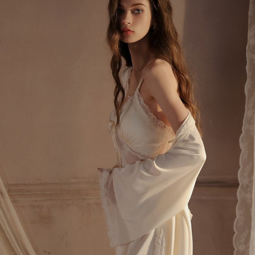 Nina Silhouette Satin Nightdress Set