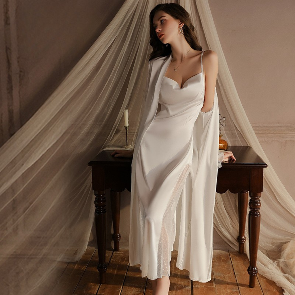 Seta Incrociata Satin Nightdress Set