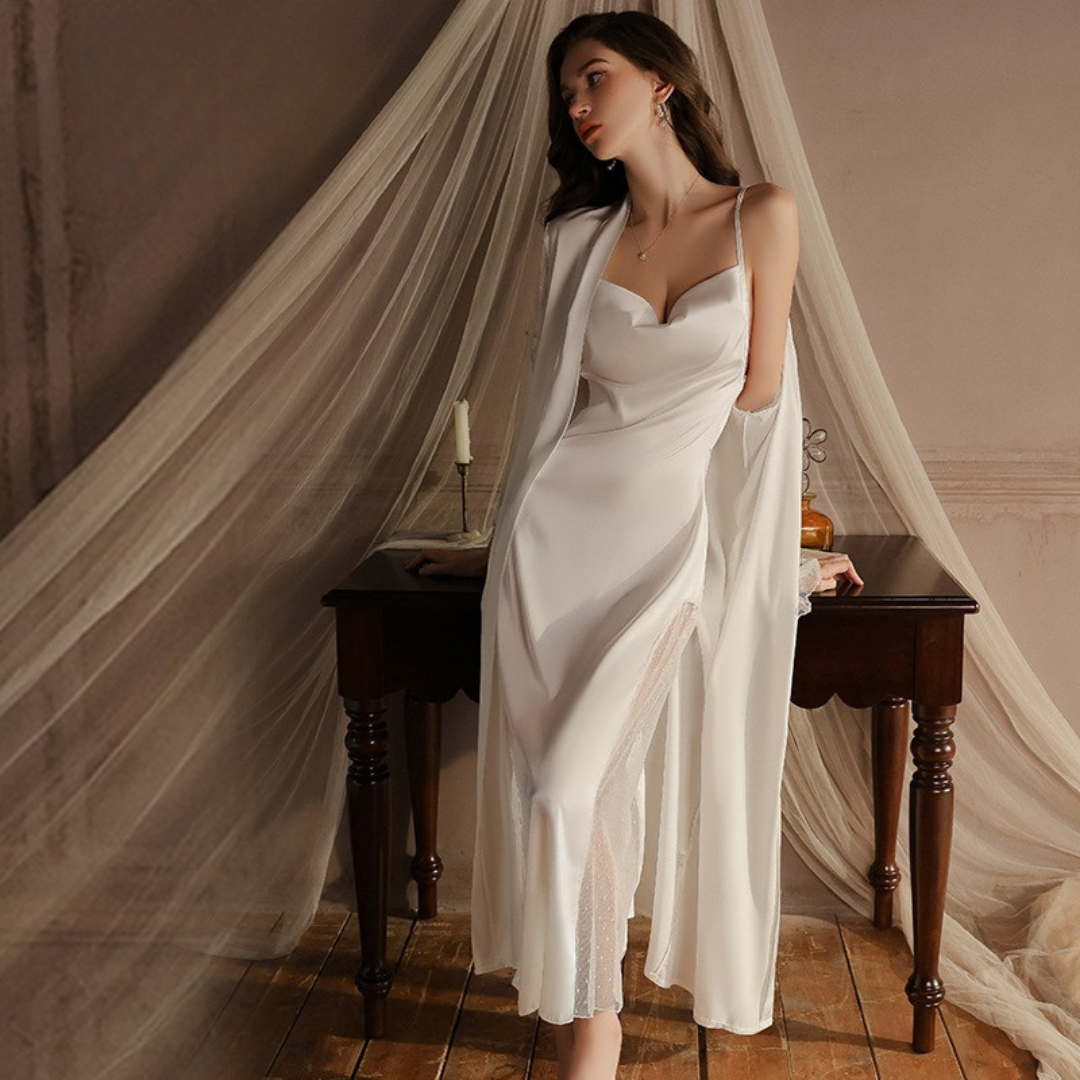 Seta Incrociata Satin Nightdress Set