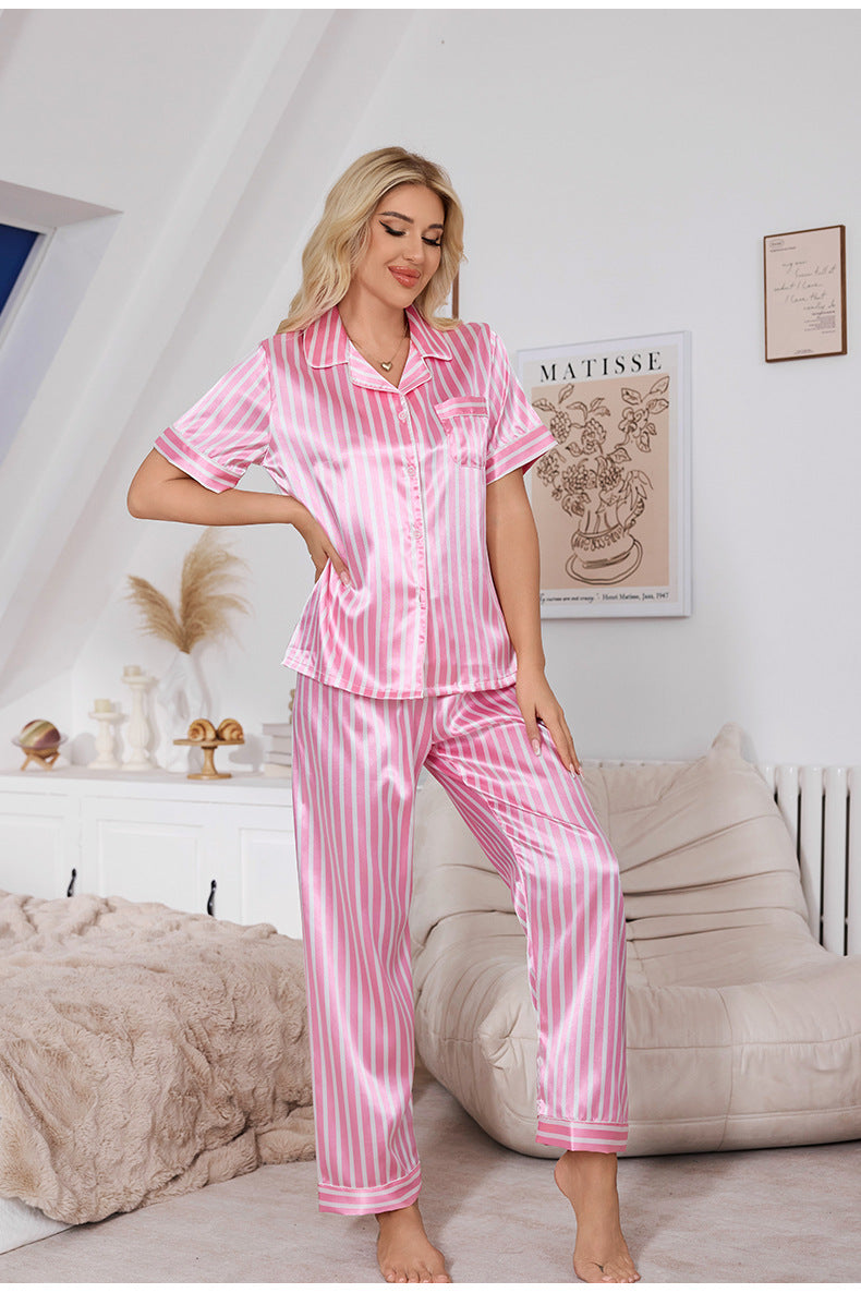 Blanche Rayée Pyjama Set