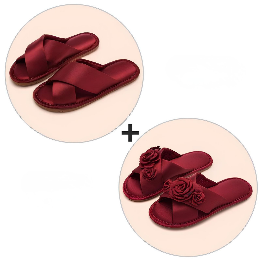 Luxe Satin Couple Slippers