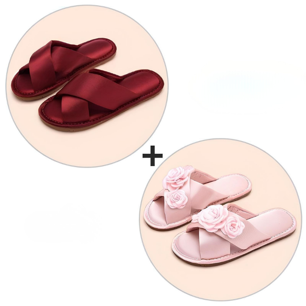 Luxe Satin Couple Slippers