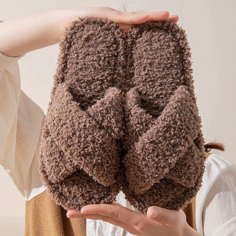 Lambskin Plush Home Slippers