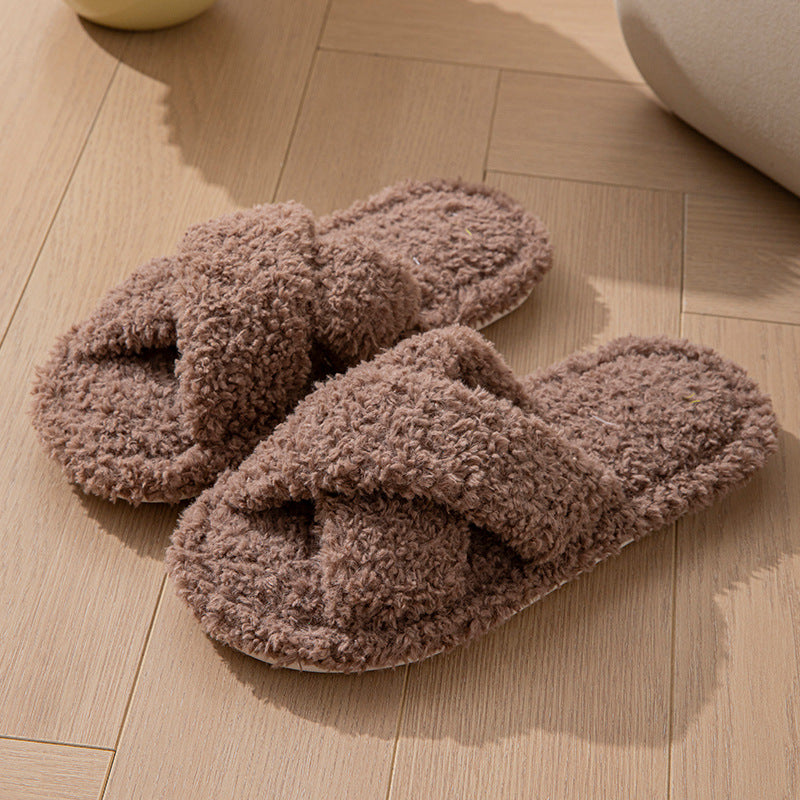 Lambskin Plush Home Slippers