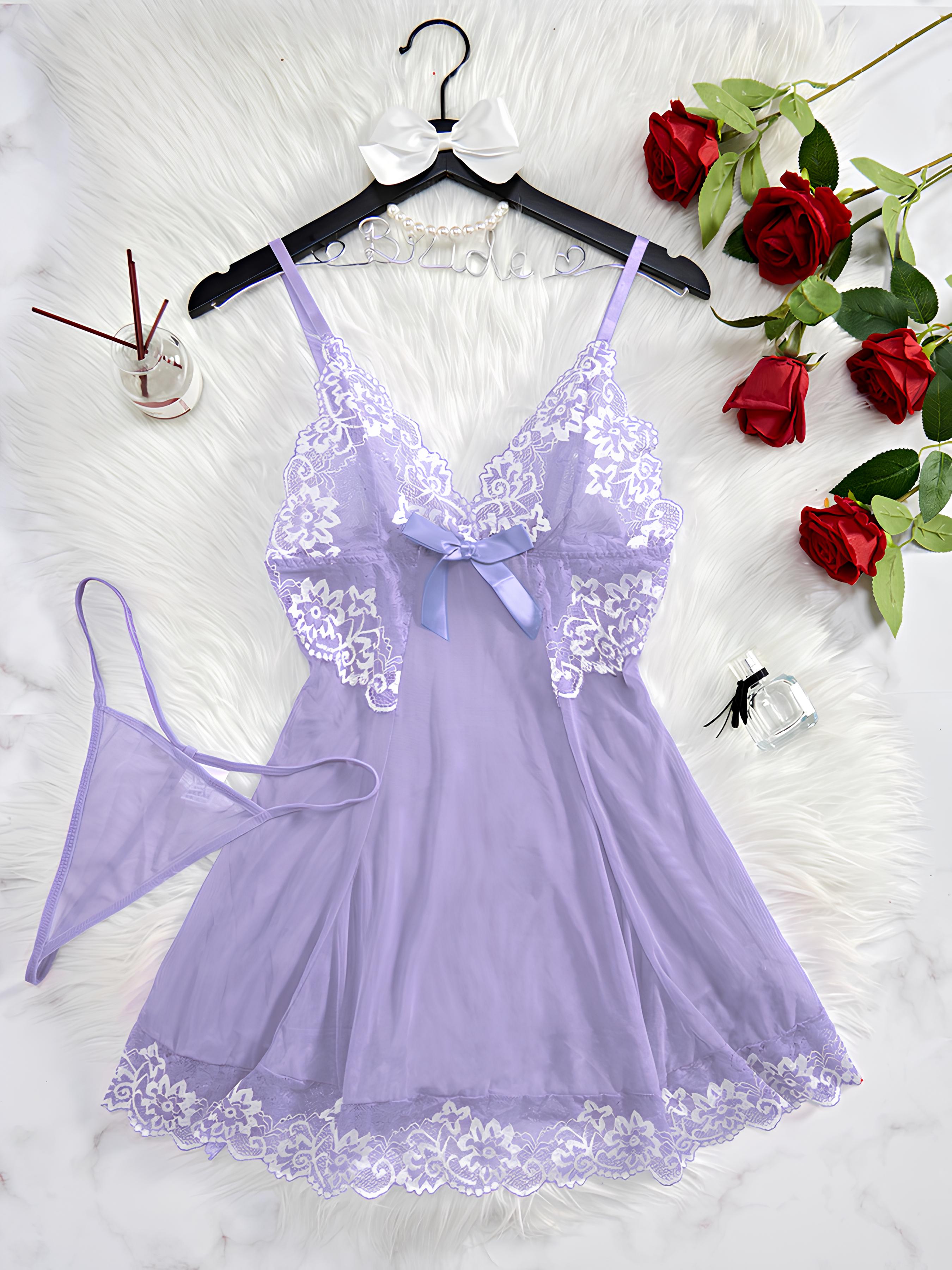 Corail Belle Nightdress & Thong Set