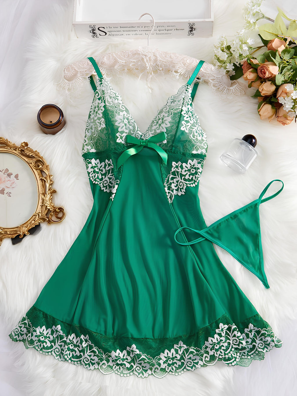 Corail Belle Nightdress & Thong Set