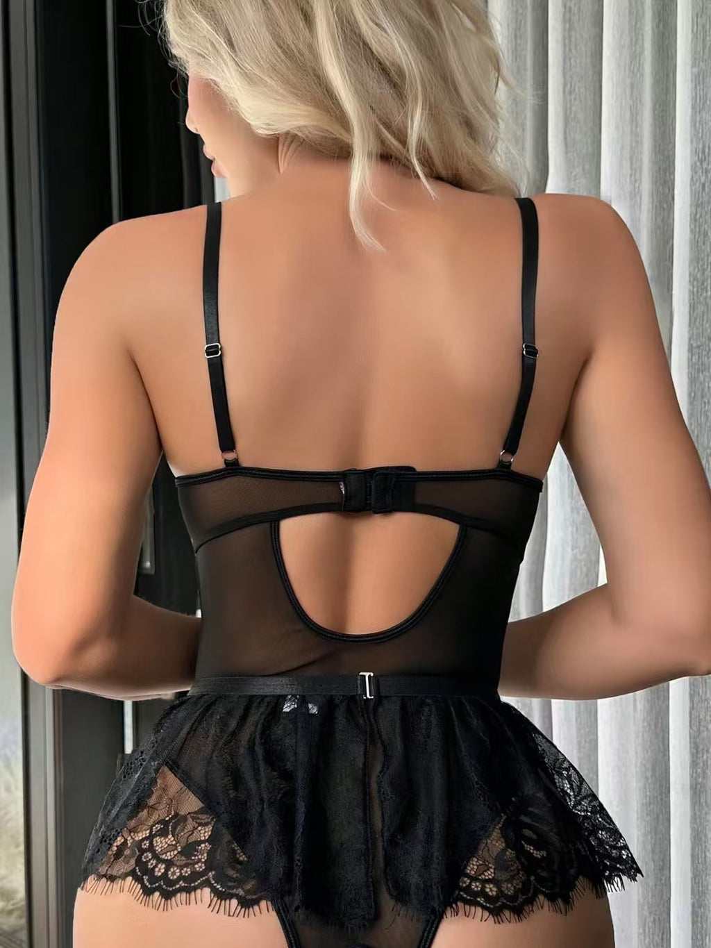 Scarlet Seduction Garter Lingerie Set