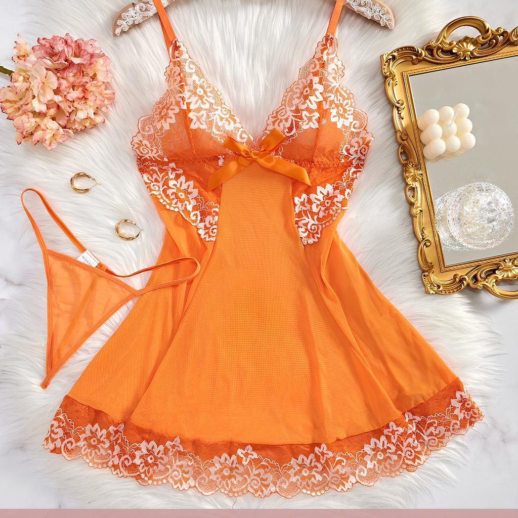 Corail Belle Nightdress & Thong Set