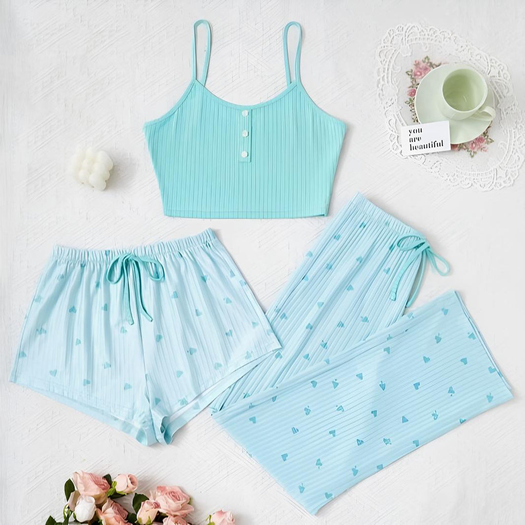 Amora Heart Pyjama Set (3 Pieces)