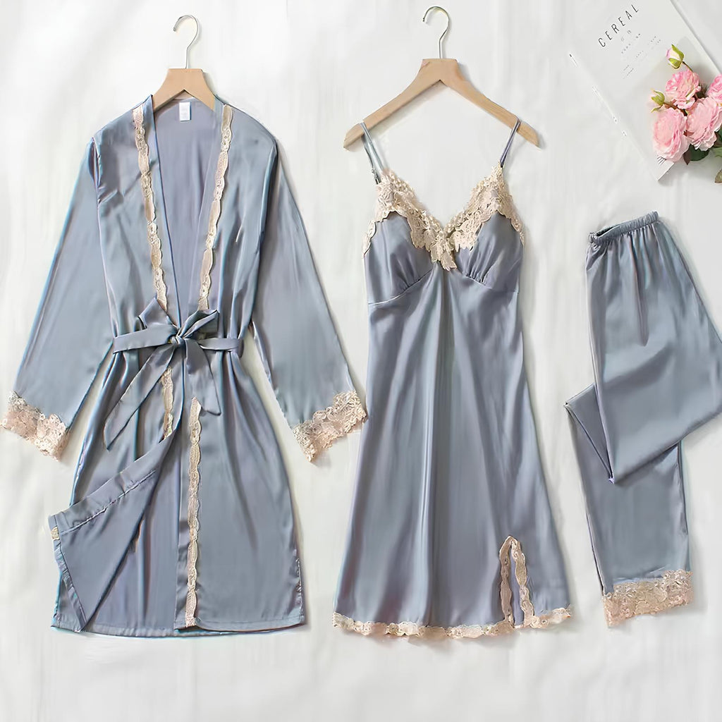 Nocturne Luxe Satin Nightdress Set (5 Pieces)