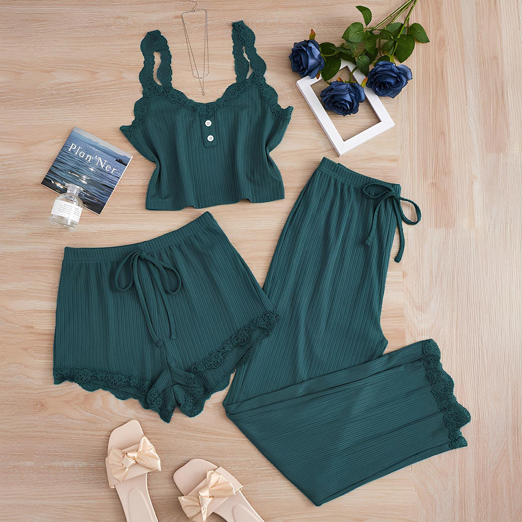 Serena Basic Pyjama Set (3 Pieces)