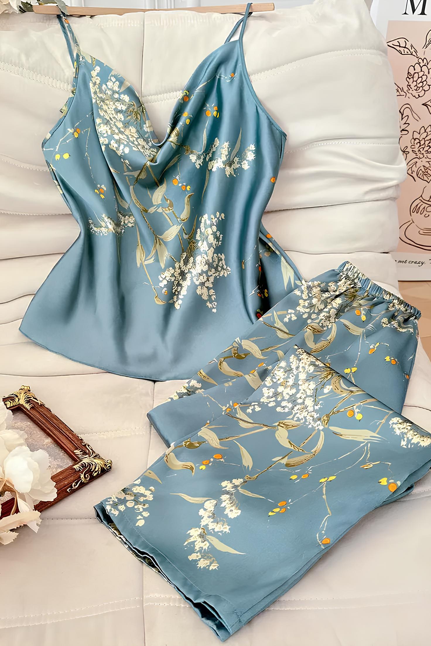 Fiore d’Oro Satin Pyjama Set